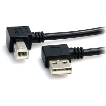 Startech.Com StarTech.com 3 ft A Right Angle to B Right Angle USB Cable - M/M USB2HAB2RA3