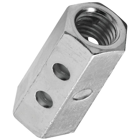 Stanley National Hardware 4003BC Series Coupler, UNC Coarse Thread, 1/2-13 Thread, Steel, Zinc N182-709