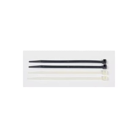Peco Cable Tie, 4 in L, 7/8 in Max Bundle Dia., Black, Nylon, 18 lb Strength AL-04-18-0-C