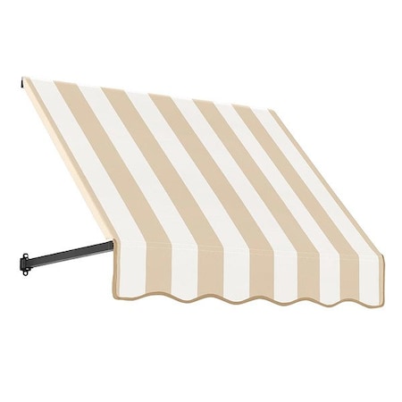 Awntech Awning, 16" H, Tan, White, 52 1/2" L ER1030-4LW
