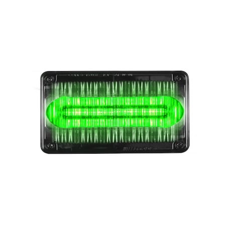 Code 3 LED PrizmIi, Clear Lens, Green, 4"X6" 4612CG-75