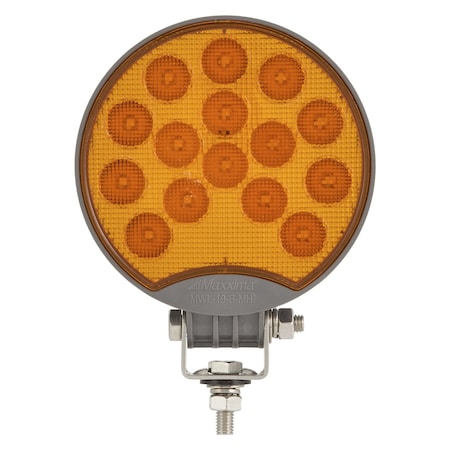 Maxxima Work Light, 12/24V DC, Round Head MWL-19BY-MH