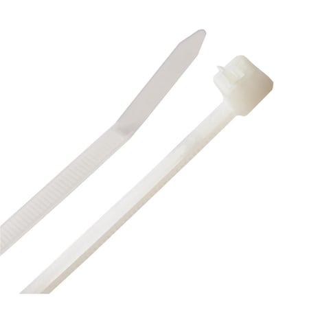 Acoustic Cable Tie, 8 in L, 2.16 in Max Bundle Dia., White, Polypropylene, 50 lb Strength, 25 PK AC2739256