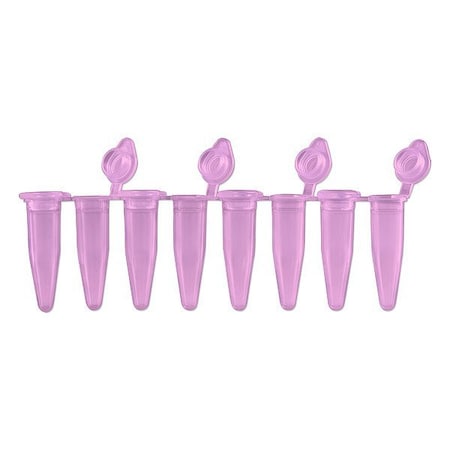 Zoro Select PCR Strip, 0.28 in Dia, Purple, PK120 P3010-A-P