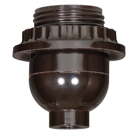 Satco Short Keyless w/Full Uno Thread, Ring Phenolic 1/8 IP Cap, Plastic Bushing Less Set Screw 660W 250V 80/1072