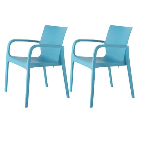Lagoon Alissa Resin Stackable Dining Armchair, 2PK 7050B7-S1LGA