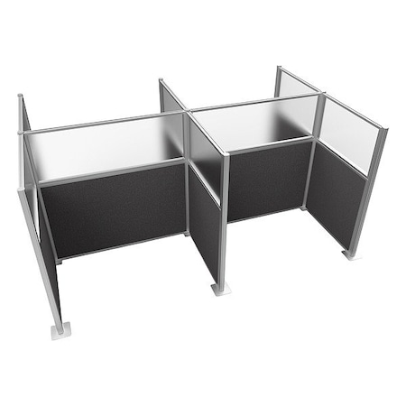 Versare Cubicle Kit, Charcoal Gray, 72 in H HPK-4P4-S-DGY-FR