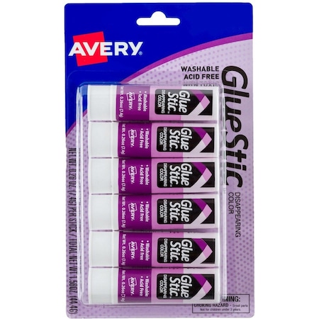 Avery Dennison Glue Stick, White, 0.26 oz, Aerosol Can 98096