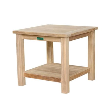 Anderson Teak Andersonteak 22 in. Square 2-Tier Side Table TB-222S