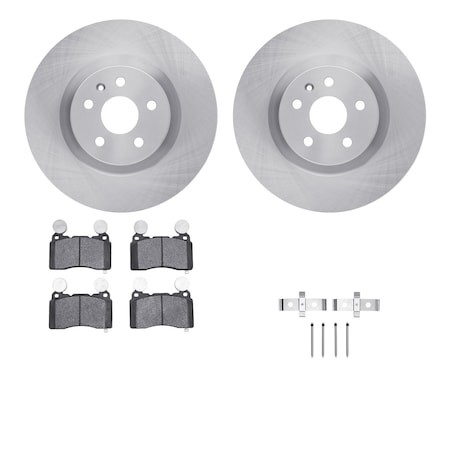Dynamic Friction Co DFC Brake Rotor with 5000 Brake Pads and Hardware Kit 6512-45130