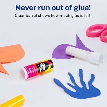 Avery Glue Stick, Clear, 0.26 fl oz, 12 PK AVE00166BX