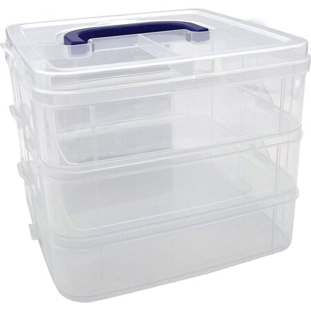 Teacher Created Resources 3-Tier Clear Stackable Storage Container TCR20449