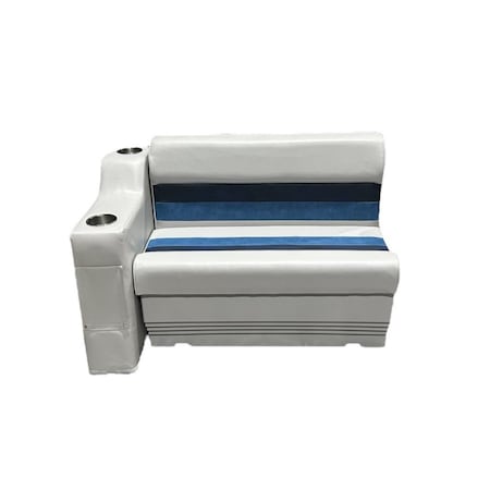 Horizon Mfg Premium 3 pcs Pontoon Furniture Set White/Navy/Blue Premium 025-AADK
