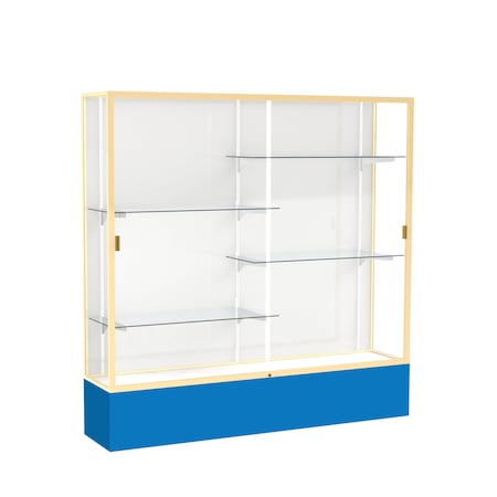 Ghent Spirit Floor Display Case 72x72x16, White, Champange 376WB-GD-RY