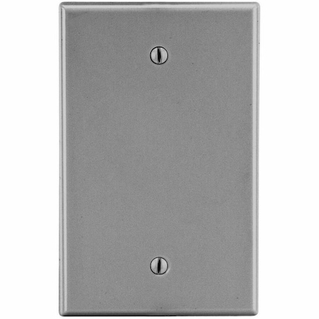 Hubbell Wiring Device-Kellems Blank Box Mount Wall Plate, Number of Gangs: 1 Plastic, Satin Finish, Graphite PJ13GY
