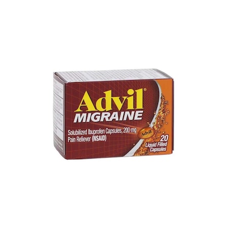 Advil Migraine NSAID Liquid Gel Capsules, 200mg, 20PK 00573016820