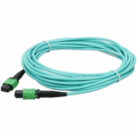 Add-On 10M MPO/APC TO MPO/APC AQUA OM4 LSZH 12-STRAND FIBER PATCH CABLE MFP7E10-N010-AO