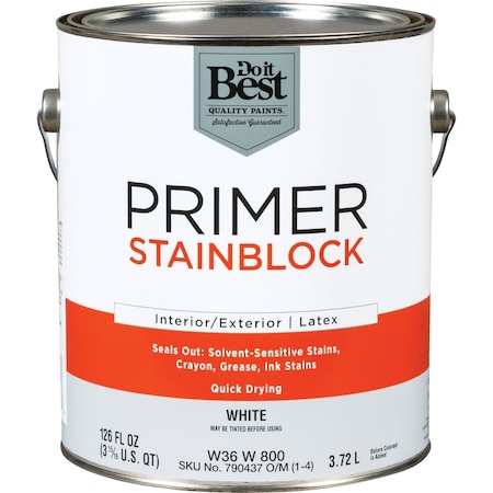 Do It Best Latex Interior/Exterior Stain Blocking Primer Wht 1 Gal. W36W00800-16