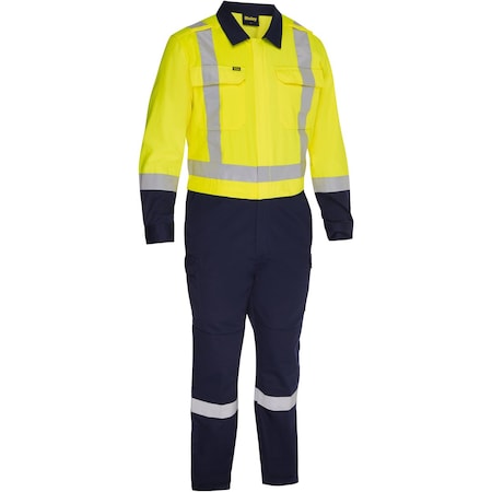 Pip Coverall, V-Neck, Hi-Vis Yellow, Zipper 314M6369H