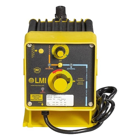 Lmi Pumps Chemical Metering Pump, 168 gpd, PP Head B741-415SI