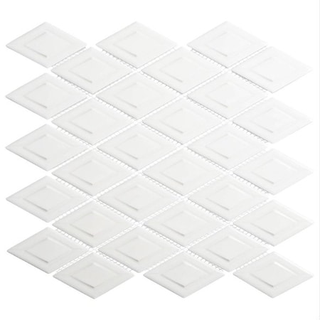 Andova Tiles SAMPLE-Venecia Adriatic 1-in. x 3-in. 3D Framed Diamond Glossy Porcelain Wall Mosaic Tile SAM-ANDVEN1428