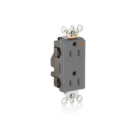 Leviton Industrial Grade Decora Receptacle, 15 Amp, 125 Volt M1626-IGG