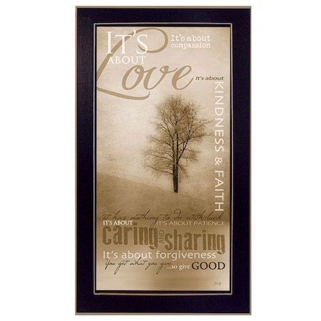 Homeroots Its About Love 3 Black Framed Print Wall Art 405234