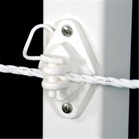 Powerfields Wood Post Pin Lock Insulator White Bag of 25 R-PL25-W