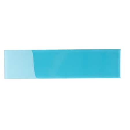 Apollo Tile 1Sapphire Blue 4 in x 16 in Glass Glossy Wall Subway 5.33 sqft/case, 12PK APLA88042 4x16A