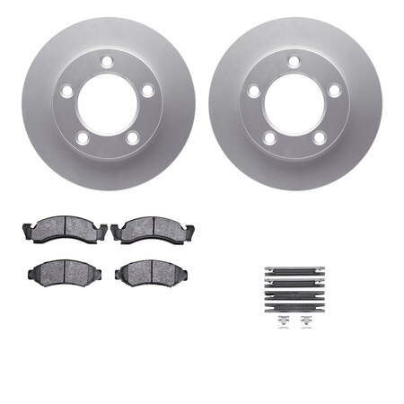 Dynamic Friction Co DFC GEOSPEC Coated Rotor- Heavy Duty Brake Pad includes Hardware 4412-54005
