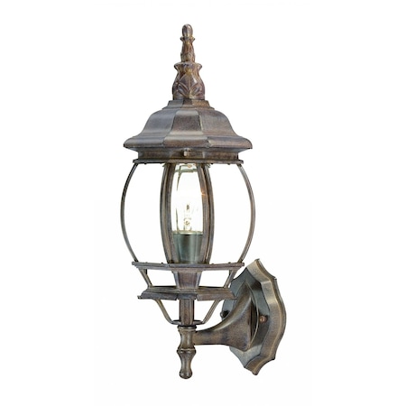 Homeroots Dark Brown Glass Globe Wall Light 398573