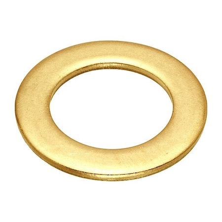 Zoro Select Flat Washer, For Screw Size 7/8 in , Brass Plain Finish, 2 PK WASB78NBR