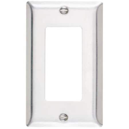 Legrand Wallplate, 4-1/2 in L, 2-3/4 in W, 1 -Gang, Stainless Steel, Silver, Brushed SS26CC25