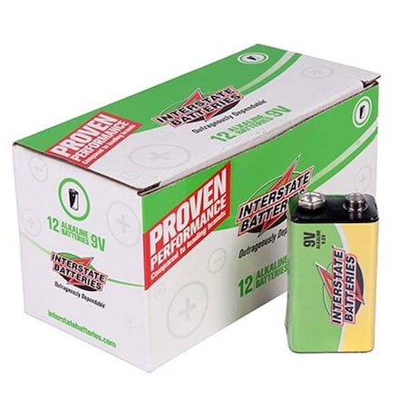 Interstate Batteries Alkaline Battery 9V - 12 Count DRY0194