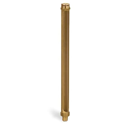 Oil-Rite Vented Straight Brass Gauge - 9 21/32in., 11 1/8in., 1/4in. Male NPT, 5/8in. dia B1145-10
