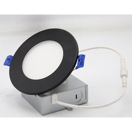 Sunlite LED 12W 700 Lumens 5CCT (2700K-5000K) 90 CRI Energy Star Black Slim Round Downlight Fixture 90154-SU