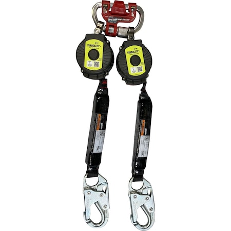 Honeywell Miller TurboLite+ Self-Retracting Lifeline, Carabiner, Aluminum, 2 Leg(s), 420 lb Weight Capacity MTL-OHW2-27/11FT