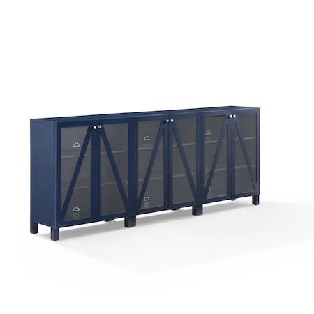 Crosley Cassai 3-Piece Media Sideboard Cabinet Set KF13134NV