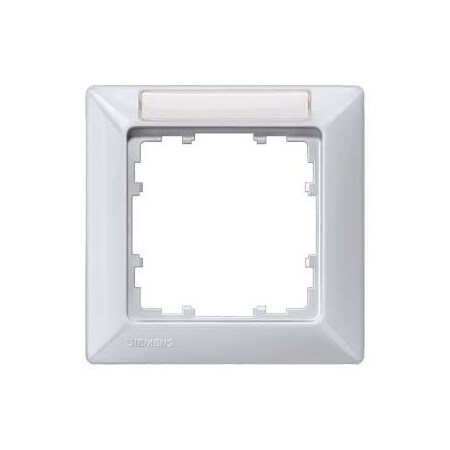 Siemens DELTA line, aluminum-metallic frame 1-fold, 80x 80 mm with labeling field 5TG2551-4