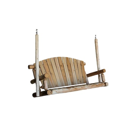 Homeroots 71" X 24" X 47" Natural Wood Porch Swing 370283