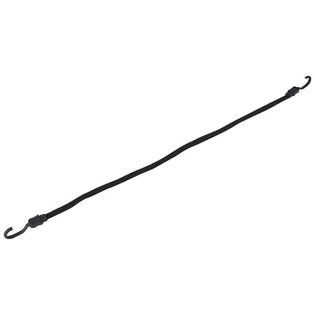 Prosource Stretch Cord, 17 mm Dia, 40 in L, Polypropylene, Black, Hook End FH92106-5