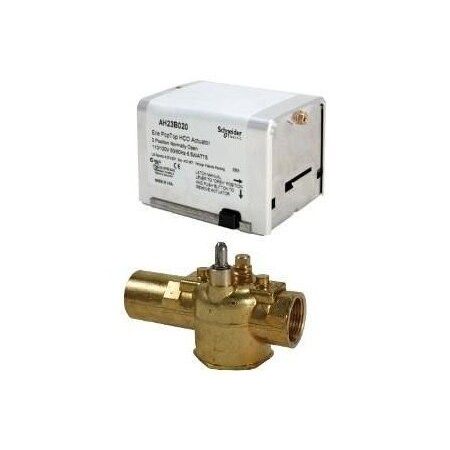 Schneider Electric VB: 3/4 in. 2W. Zone. NPT. BR. 2.5 cv. 50 PSI. Act (AH13A020): Elec. 2Pos. SR. NC. 24 VAC. App. IP3 VT2322H13A020