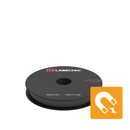 Labeltac Magnetic Supply 0.5in x 25ft LT4/Pro X, Black LT0503M