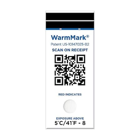 Warmmark Temperature Indicating Label, PK100 WM 5/41-SQ