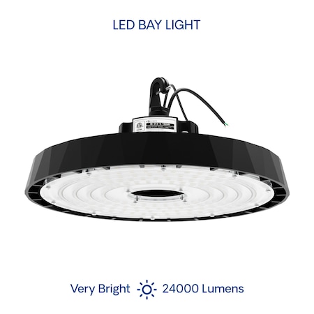 Infibrite 10.2 In. 5000K Daylight 24,000 Lumens Integrated LED Dimmable 150W Wet Rated High Bay Light 100-277V IB-014-5-150W