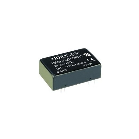 Mornsun DC/DC Regulated Power Supply Module, 1 Output, 6W, Hybrid URB2405ZP-6WR3