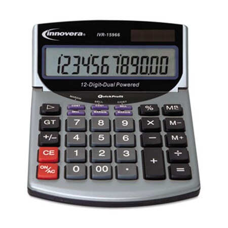 Maxpower Compact Desktop Calculator- 12-Digit LCD MA3323613