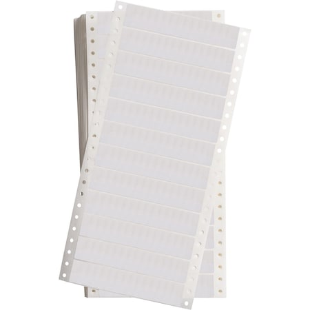 Brady DATAB Self-Laminating Vinyl Lbls 0.937 in H x 0.3 in W White, Clear 1000/PK, 1000PK DAT-142-292-1