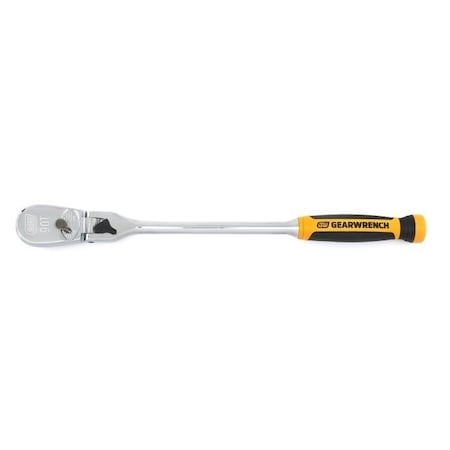 Gearwrench 1/2" Drive 90-Tooth Dual Material Locking Flex Head Teardrop Ratchet 17" 81371T