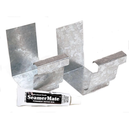 Amerimax Home Products 3 in. H X 5 in. W X 5.5 pk L Gray Galvanized Steel K Gutter Connector 29008